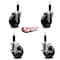 Service Caster 4'' Phenolic Wheel Swivel 1'' Expand Stem Caster Set 2 Brakes, 4PK SCC-EX20S414-PHS-2-TLB-2-1 - alternate 2
